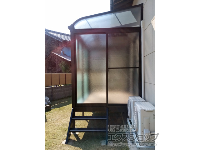 兵庫県豊岡市ののテラス囲い・サンルーム サニージュ R型 床納まり ランマ無 積雪50cm対応 施工例