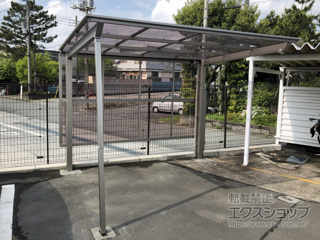 埼玉県朝霞市ののサイクルポート・駐輪場 ネスカFミニ (フラットスタイル) 積雪〜20cm対応 施工例