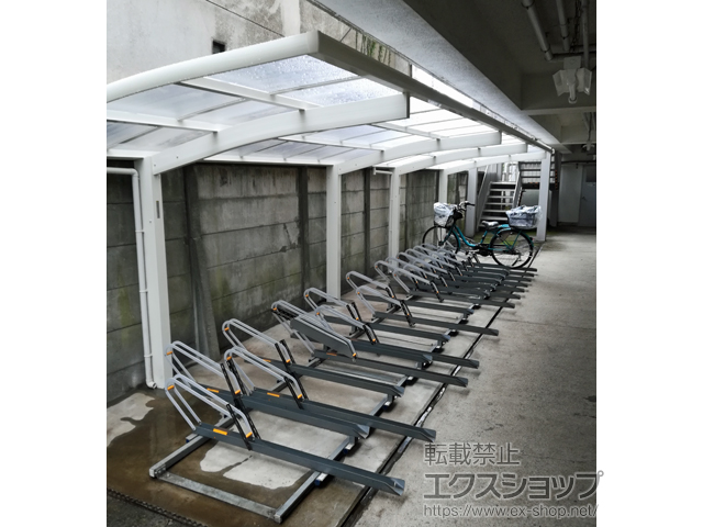 東京都杉並区ののサイクルポート・駐輪場 レイナポートグランミニ 縦連棟　積雪〜20cm対応 施工例