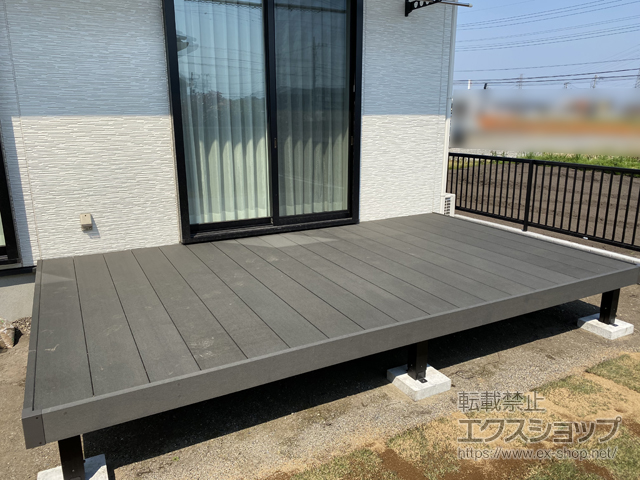 茨城県古河市ののウッドデッキ リウッドデッキ 200 施工例