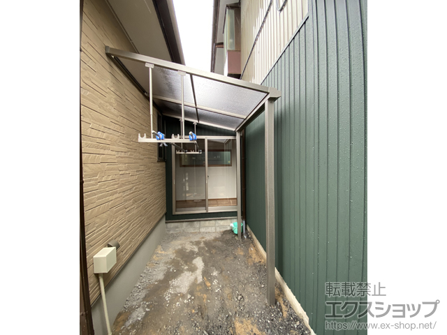三重県津市ののテラス屋根 ソラリア F型 テラスタイプ 単体 積雪〜20cm対応 施工例
