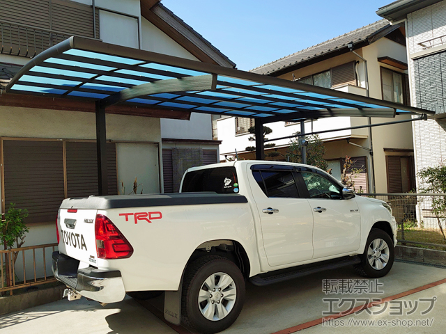 千葉県千葉市ののカーポート レイナポートREグラン 前下がり 積雪〜20cm対応 施工例