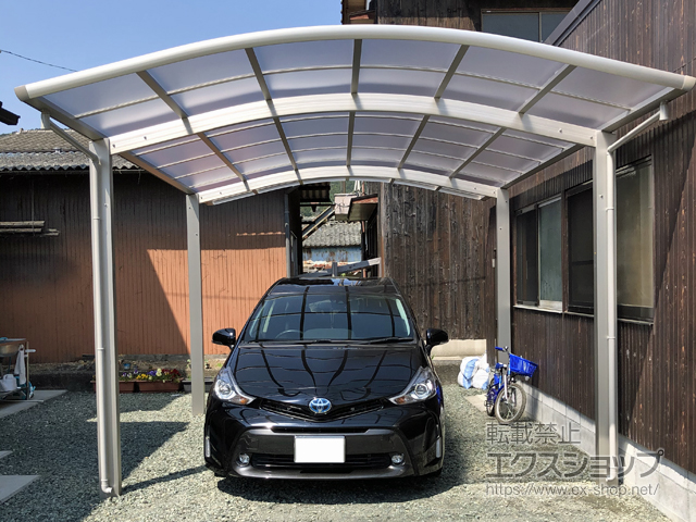 愛媛県西予市ののカーポート レイナツインポートグラン　積雪〜20cm対応 施工例