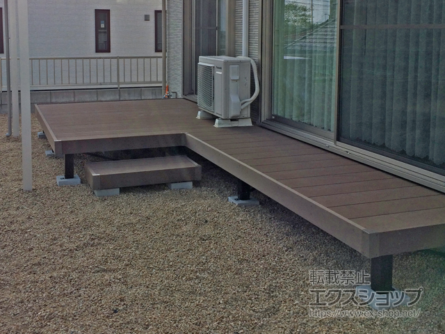 山口県宇部市ののウッドデッキ リウッドデッキ 200 施工例