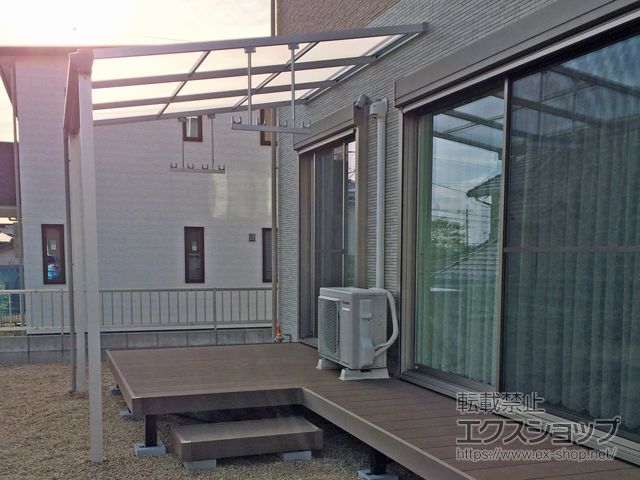 山口県宇部市ののテラス屋根 ソラリア F型 テラスタイプ 単体 積雪〜20cm対応 施工例