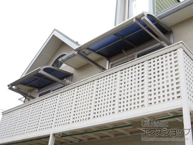 福島県伊達市ののバルコニー・ベランダ屋根 ソラリア R型 ルーフタイプ 単体 積雪〜20cm対応 施工例