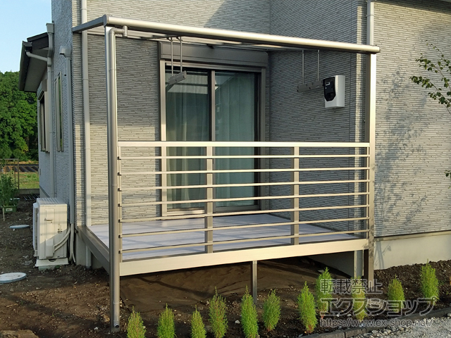 千葉県柏市ののテラス囲い・サンルーム サニージュF型 オープン納まり 積雪〜20cm対応 施工例