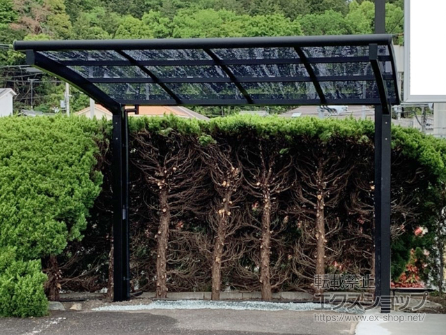 滋賀県大津市ののサイクルポート・駐輪場 ネスカRミニ (ラウンドスタイル) 積雪〜20cm対応 施工例