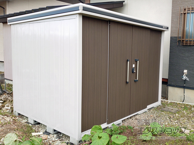 山形県天童市のの物置・屋外倉庫 エルモ 豪雪型 2920×2220×2118 LMDU-2922-DW 施工例