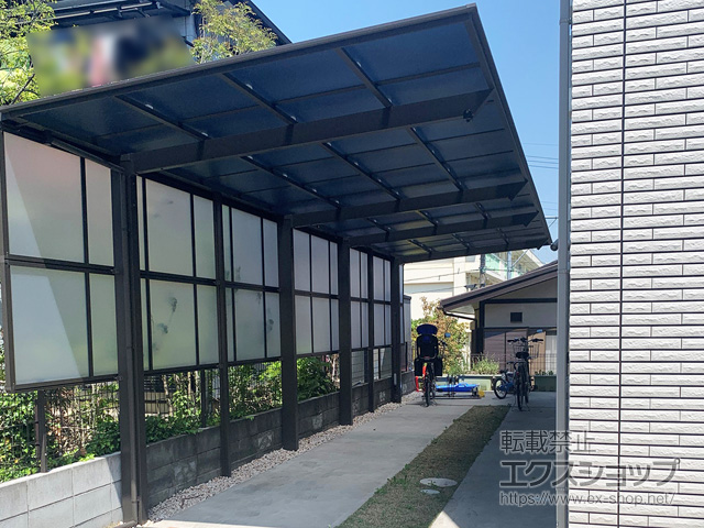 東京都町田市ののカーポート フーゴF (フラットスタイル) 縦連棟 積雪〜20cm対応 施工例