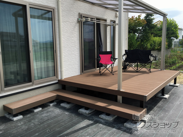 福島県本宮市ののウッドデッキ リウッドデッキ 200 施工例