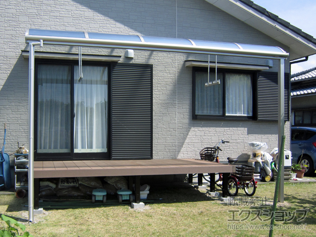 熊本県八代市ののテラス屋根 ソラリア R型 テラスタイプ 単体 積雪〜20cm対応 施工例