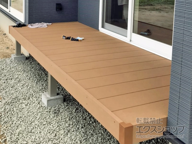 岡山県笠岡市ののウッドデッキ リウッドデッキ 200 施工例