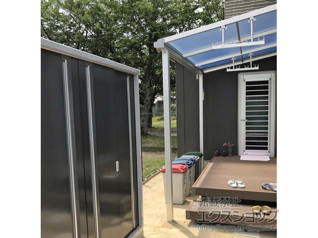 愛知県名古屋市ののテラス屋根 ソラリア F型 テラスタイプ 単体 積雪〜20cm対応 施工例