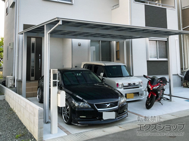 和歌山県岩出市ののカーポート ソリッドポート ワイド 積雪〜20cm対応 施工例