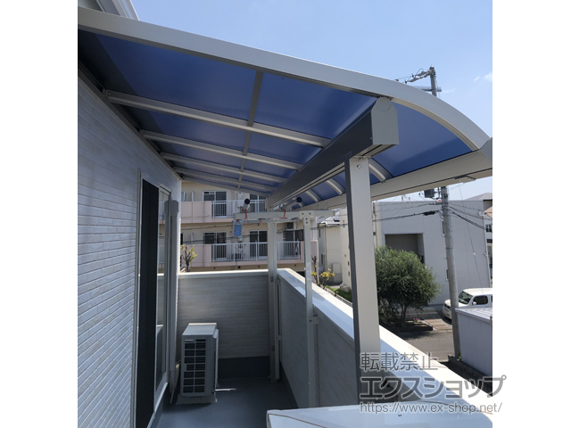 静岡県焼津市ののバルコニー・ベランダ屋根 ソラリア R型 屋根タイプ 単体 積雪〜20cm対応 施工例