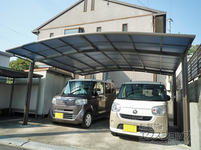 愛知県知多郡東浦町ののカーポート ネスカR (ラウンドスタイル) ワイド 積雪〜20cm対応 施工例