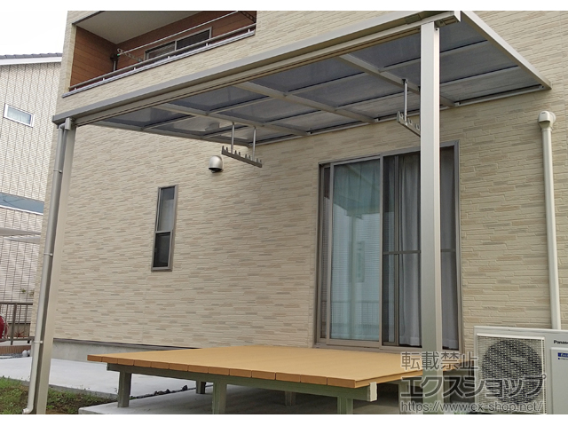 茨城県東茨城郡茨城町ののテラス屋根 ソラリア F型 テラスタイプ 単体 積雪〜20cm対応 施工例