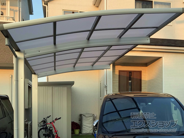 大阪府羽曳野市ののカーポート プレシオスポート 積雪〜20cm対応 施工例