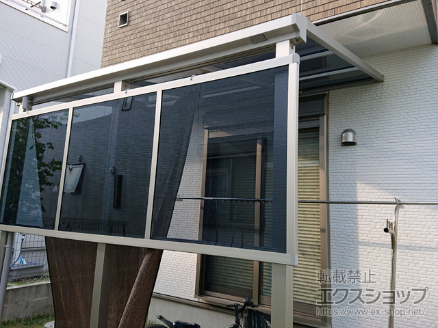 千葉県千葉市ののテラス屋根 ソラリア F型 テラスタイプ 単体 積雪〜20cm対応 施工例