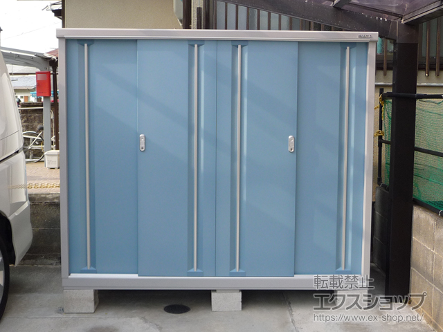 静岡県静岡市のの物置・屋外倉庫 シンプリー 一般型 1940×905×1603（MJX-199D-P） MJX-199D-P-AB 施工例