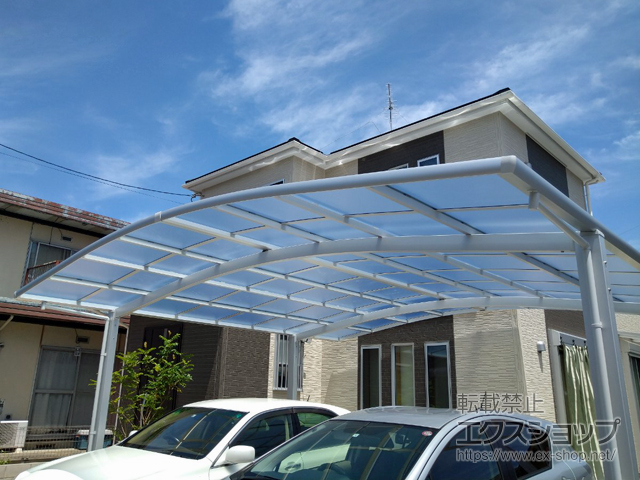 滋賀県野洲市ののカーポート ネスカR ワイド 積雪〜20cm対応 台風補償付 施工例