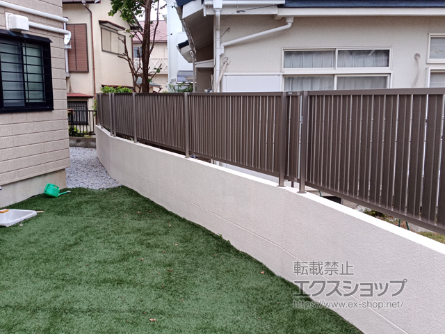 福岡県福岡市ののフェンス・柵 フェンスAB TS2 縦スリット2 フリーポールタイプ 施工例