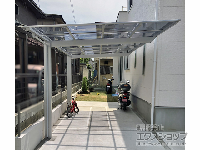 埼玉県越谷市ののカーポート ネスカF (フラットスタイル) 積雪〜20cm対応 施工例