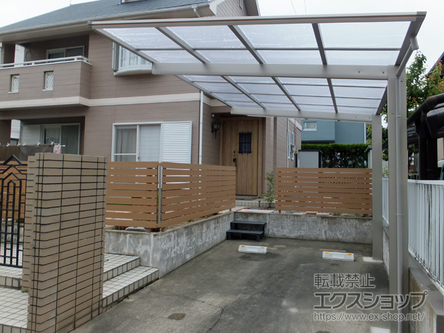 福岡県糸島市ののカーポート エフルージュグラン　積雪〜20cm対応 マテリアルカラー 施工例