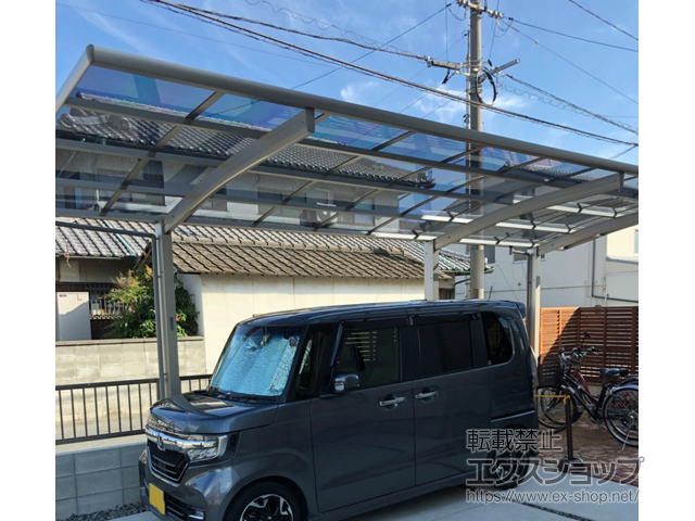 岡山県岡山市ののカーポート レイナポートグラン 延長　積雪〜20cm対応 施工例