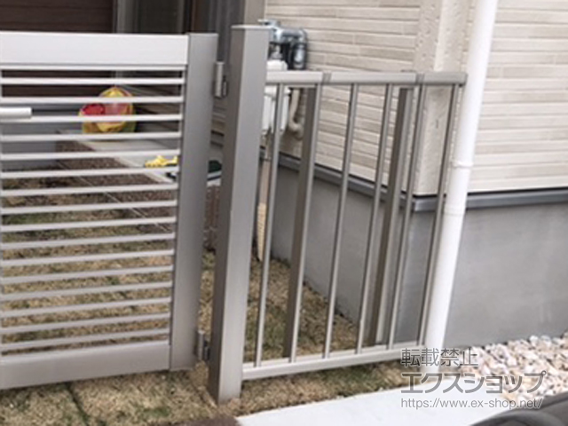 大阪府吹田市ののフェンス・柵 ミエッタフェンス 防犯たて格子タイプ 自由柱施工 施工例