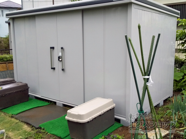茨城県龍ケ崎市のの物置・屋外倉庫 エルモ 一般型 3620×2220×2117（LMD-3622） LMD-3622-CB 施工例