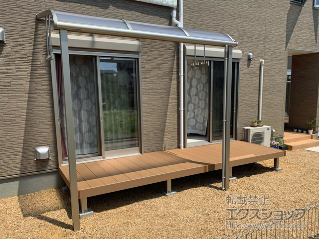 三重県鈴鹿市ののテラス屋根 ソラリア R型 テラスタイプ 単体 積雪〜20cm対応 施工例