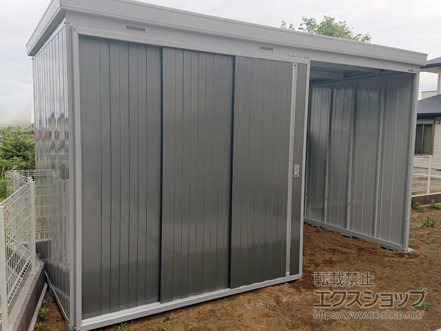 静岡県富士市のの物置・屋外倉庫 ネクスタウィズ 一般型 4000×1790×2375 左扉タイプ（NXN-40H・32HK） NXN-40H・32HK-PG 施工例