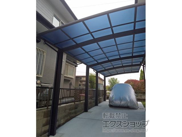 福岡県遠賀郡遠賀町ののカーポート レイナポートグラン 縦連棟　積雪〜20cm対応 施工例