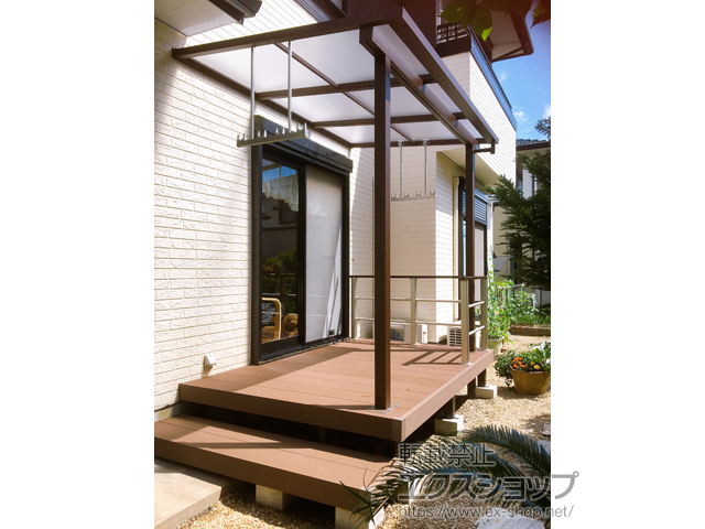 福岡県筑紫野市ののテラス屋根 サザンテラス (フレーム仕様) テラスタイプ 単体 積雪〜20cm対応 施工例