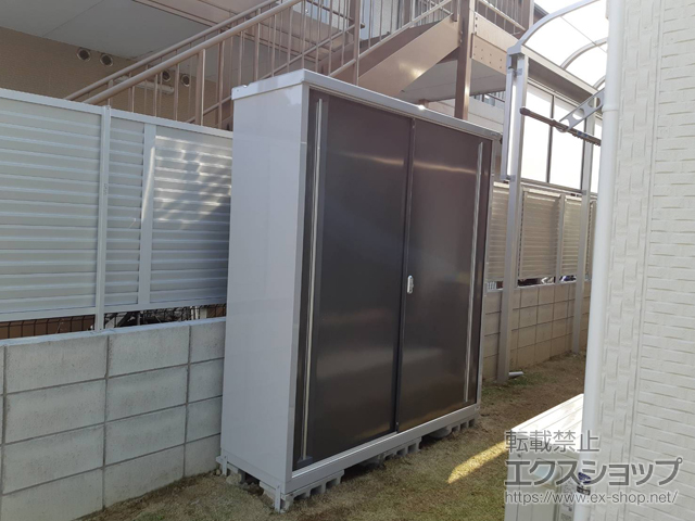 愛知県豊田市のの物置・屋外倉庫 シンプリー 一般型 1740×515×1903 MJX-175E-P-PG 施工例