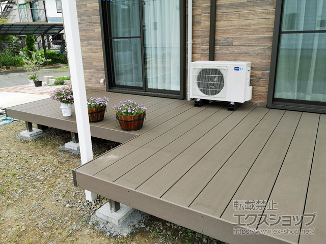 東京都青梅市のLIXIL リクシル（トステム）のウッドデッキ レストステージ 幕板納まり 施工例