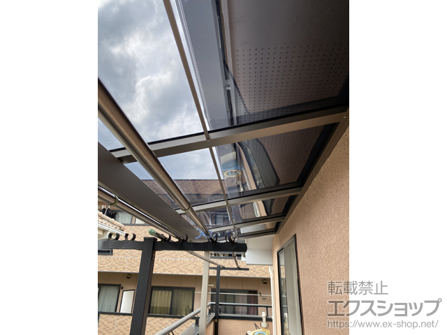埼玉県草加市ののバルコニー・ベランダ屋根 スピーネ F型 屋根タイプ 単体 積雪〜20cm対応 施工例