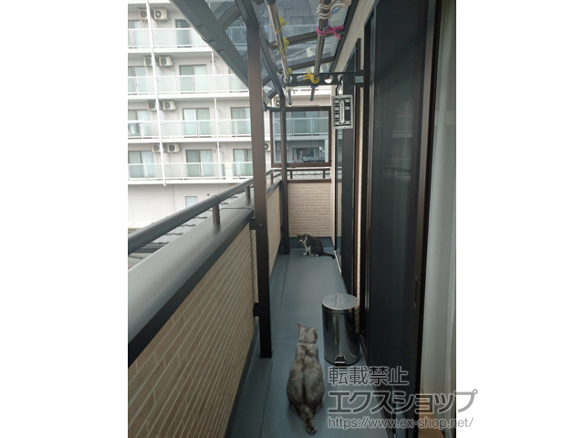 静岡県浜松市ののバルコニー・ベランダ屋根 ソラリア R型 屋根タイプ 連棟 積雪〜20cm対応 施工例