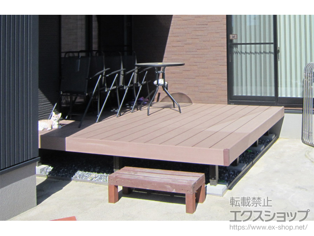 山口県宇部市ののウッドデッキ 樹ら楽ステージ 施工例