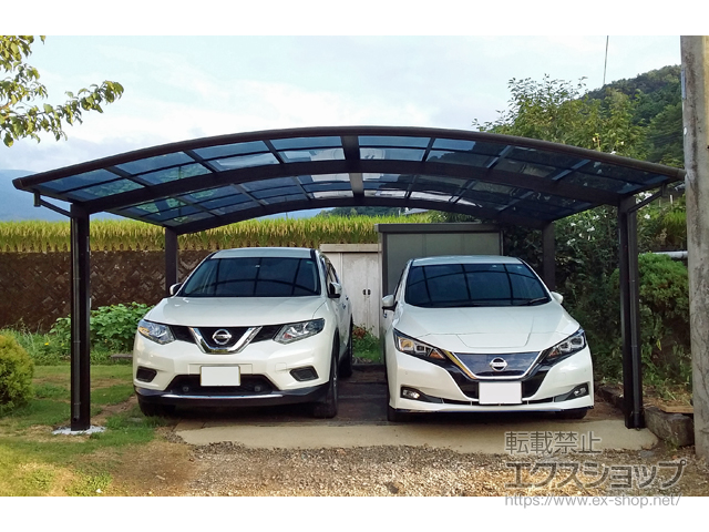 静岡県伊豆市ののカーポート プレシオスポート ワイド 積雪〜20cm対応 施工例