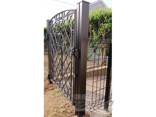 福島県いわき市のの門扉 キャスリート1型 片開き 施工例