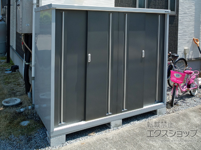 栃木県宇都宮市のの物置・屋外倉庫 シンプリー 一般型 1940×905×1603 MJX-199D-PG 施工例