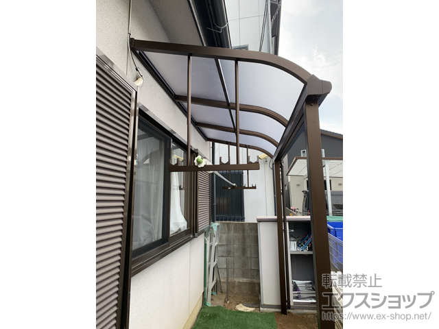大阪府岸和田市ののテラス屋根 プレシオステラスII R型 テラスタイプ 単体 積雪〜20cm対応 施工例