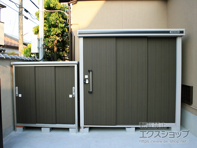 大阪府八尾市のの物置・屋外倉庫 エルモ 一般型 2220×1520×2120（LMD-2215） LMD-2215-DW 施工例