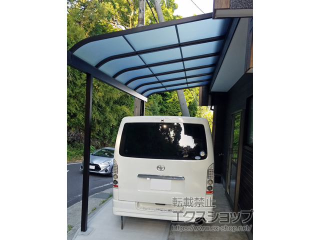 鹿児島県鹿児島市ののテラス屋根 ソラリア R型 テラスタイプ 単体 積雪〜20cm対応 施工例