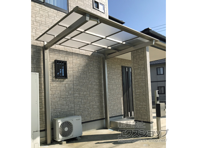 茨城県坂東市ののサイクルポート・駐輪場 ニューマイリッシュミニ 逆勾配 前下がり 積雪〜20cm対応 施工例