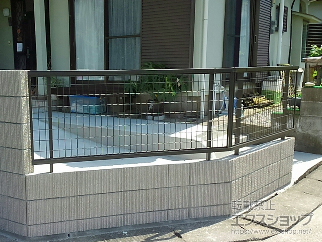 大分県大分市ののフェンス・柵 アルメッシュフェンス1型 フリーポールタイプ 施工例