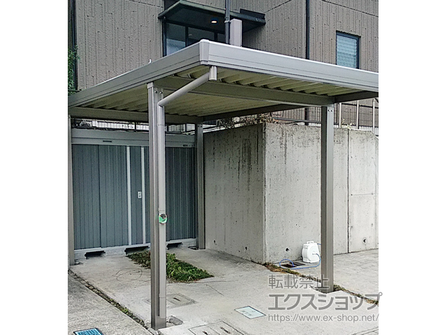 愛知県江南市のLIXIL リクシル（トステム）のカーポート テリオスポートIII 1500 角柱4本柱 積雪〜50cm対応 施工例